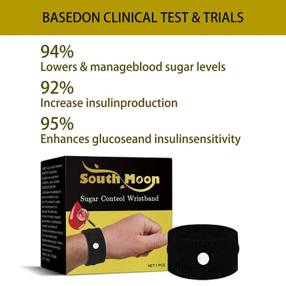 South Moon Sugar Control Wristband | Acupressure Magnetic Diabetes Support Band